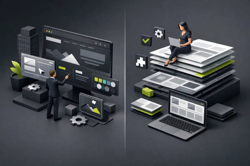 Article cover: Custom Corporate Website vs Template