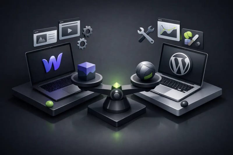 Article cover: Webflow vs WordPress: which one serves you better