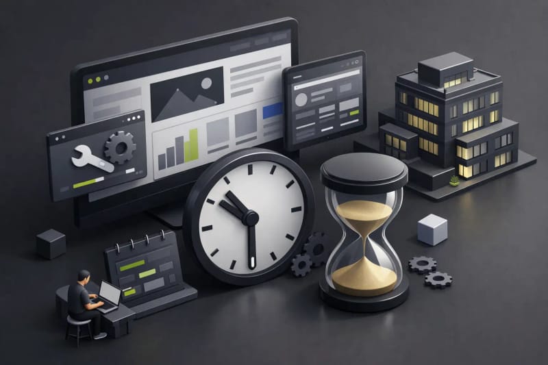 Article cover: How Long Does It Take to Develop a Business Website
