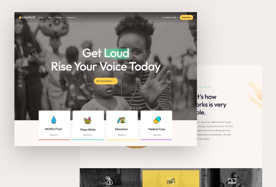 CharityX — vista 2