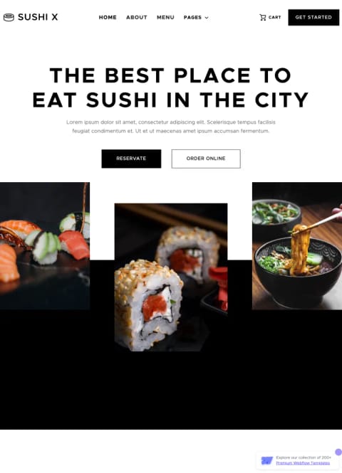 Sushi X, web Flow™