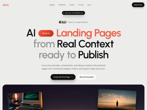 Aura AI Landing — web Flow™