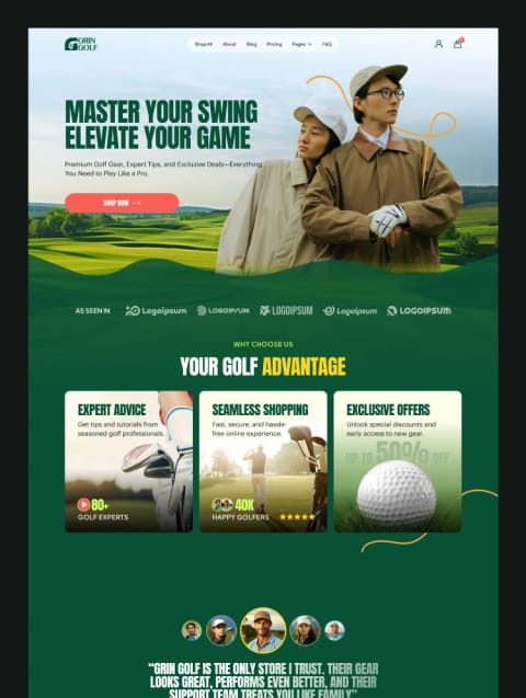 Grin Golf — web Flow™