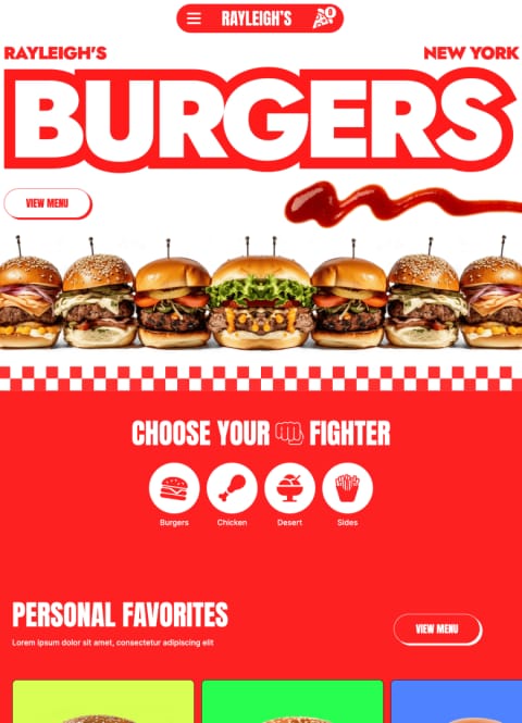 Rayleigh's Burgers — web Flow™