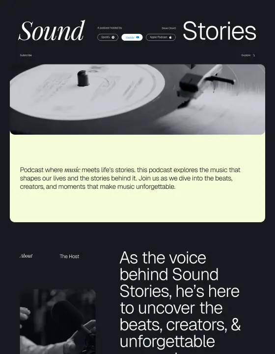 Sound Stories, web Flow™