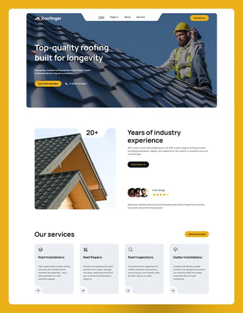Roofinger — web Flow™