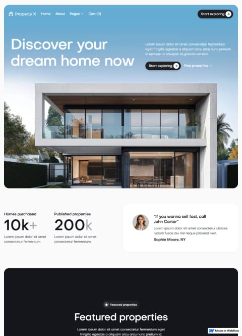 Property X, web Flow™