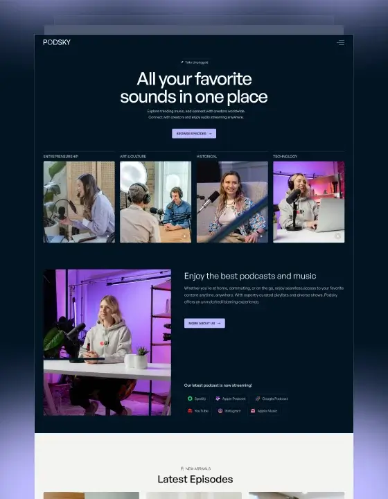 Podsky, web Flow™